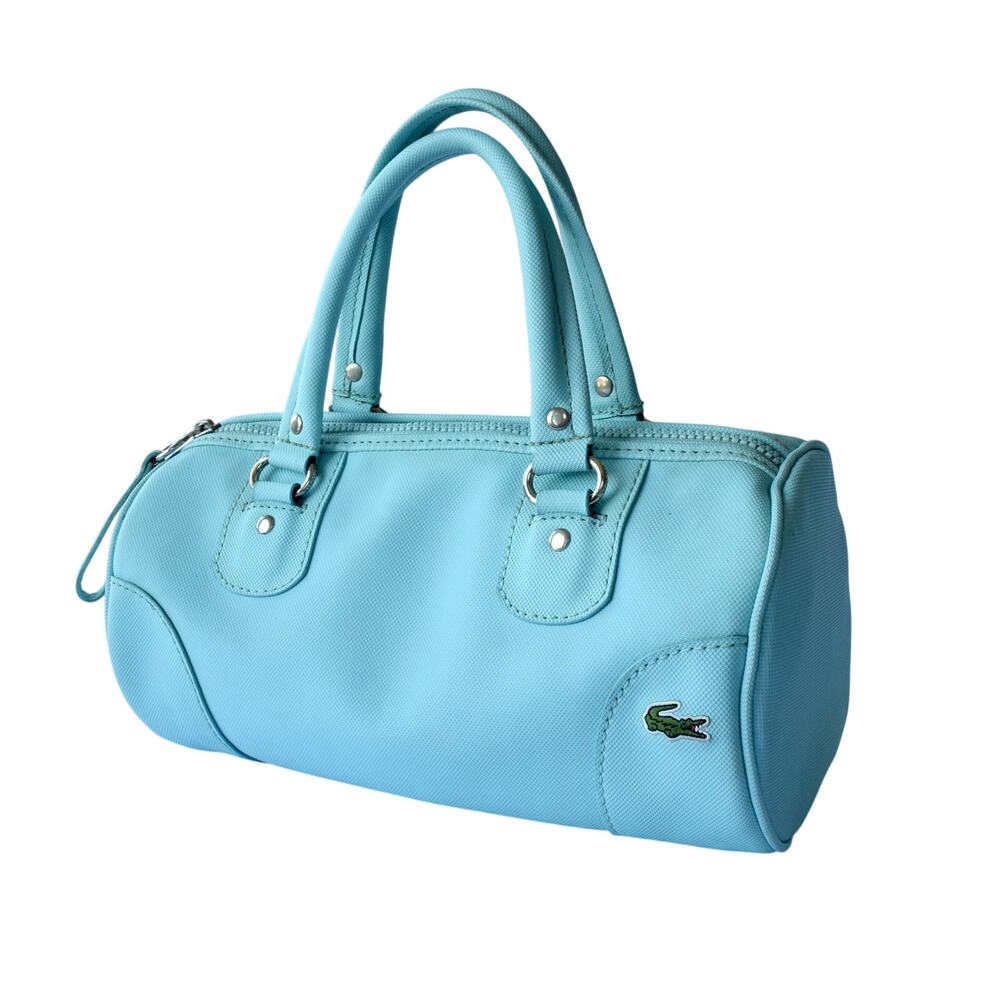 Lacoste Light Blue Barrel Satchel Bag